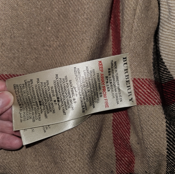 BURBERRY BRIT Leather Ballistic Motorcycle Jacket Size Large - Picture 6 of 15